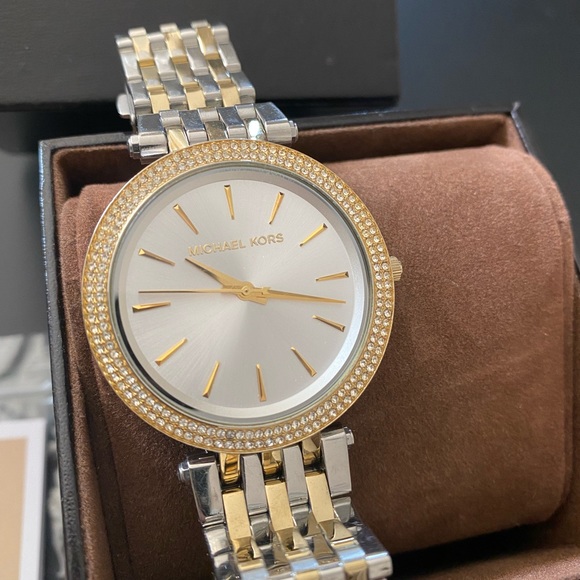 Michael Kors Darci Two-Tone Pavé Watch